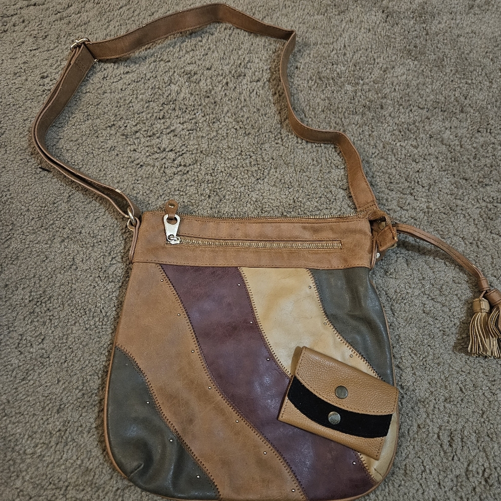 Leather purse with FREE Real Leather BDG Wallet